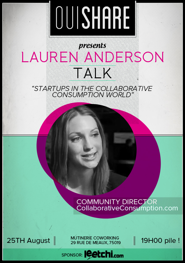 Collaborative consumption Start-ups (OuiShare Talk with Lauren Anderson)